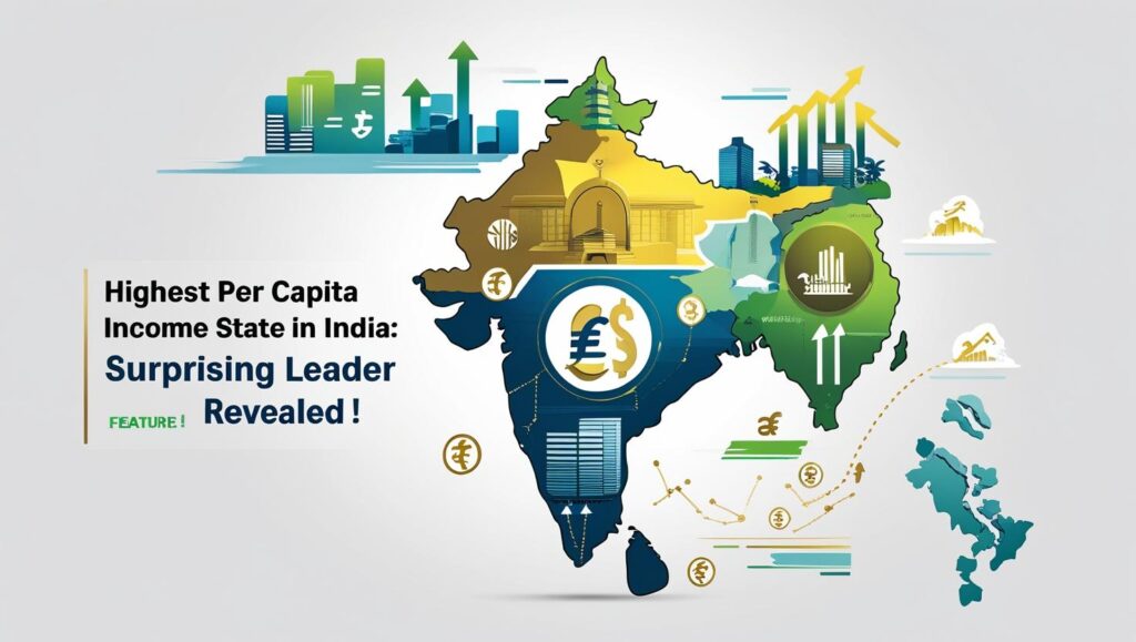 Map of India highlighting states with highest per capita income in 2025