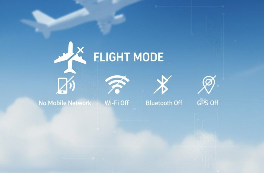 Flight Mode Uses illustration showing airplane mode icons