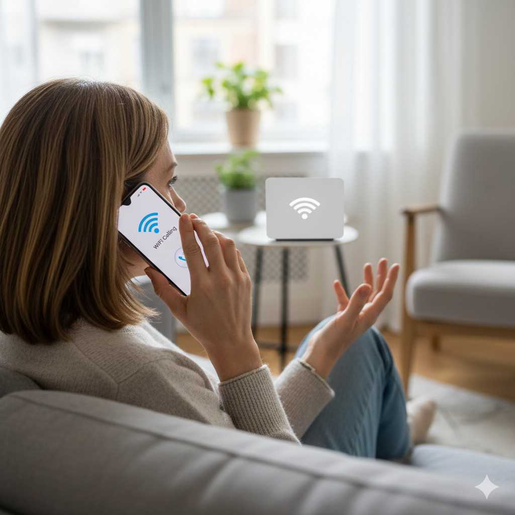 Illustration showing WiFi router connecting to smartphone